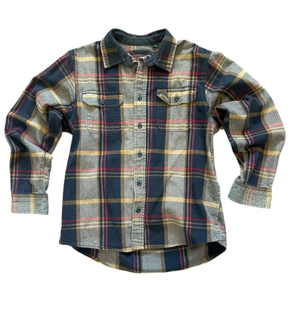 Orvis Flannel Shirt Size M Plaid Heavyweight Button Up